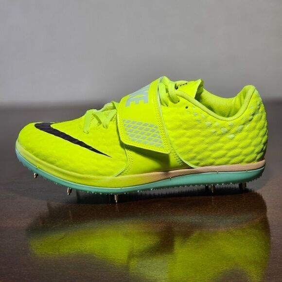 Nike High Jump HJ Elite Track Spikes Shoes Volt Mint Black Women's 6.5 DR992-700 - Picture 7 of 16